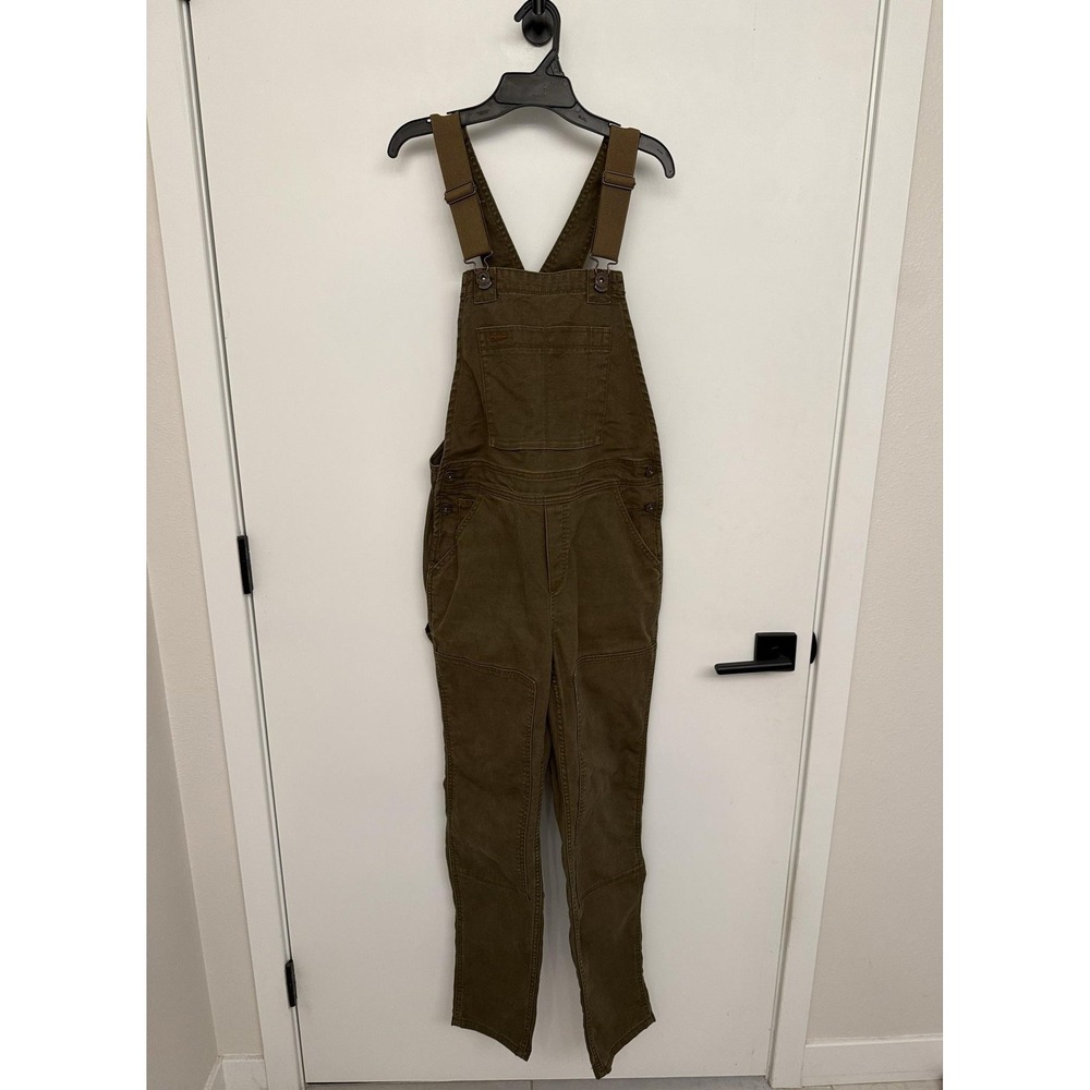 REI Cooperative Overalls Womens 4 Green Relaxed Straight Leg Workwear Pockets